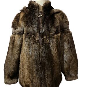 Vintage Jean Crisan Fourrure Mixed Fur Coat w/ Detachable Hood – Made in Canada